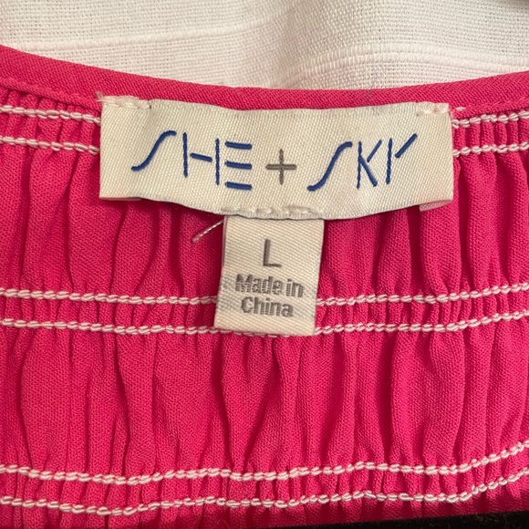 Fuchsia Sleeveless Smocked Tiered Maternity Dress EUC - Picture 8 of 9